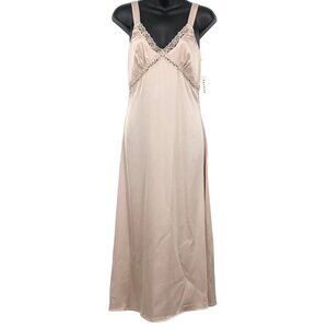 Beverly Beck Pacsun Women Size Small S Lace Trim Satin Slip Dress Blue Pink New